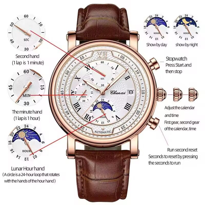 CHENXI ORGINAL WATCH LEATHER STRAP