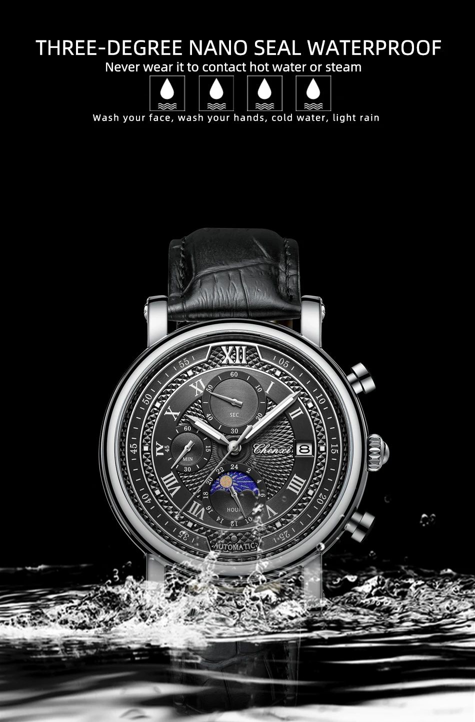 CHENXI ORGINAL WATCH LEATHER STRAP