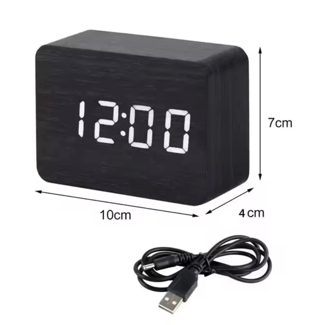 WOODEN LED ALARM CLOCK