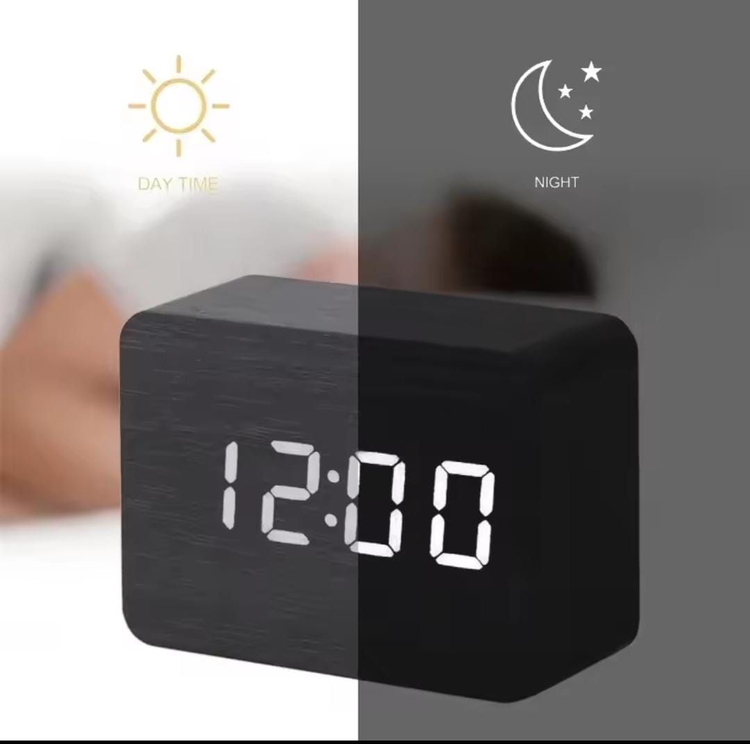WOODEN LED ALARM CLOCK